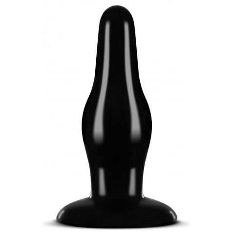 Чёрная анальная пробка Pleasure Plug - 10,16 см.