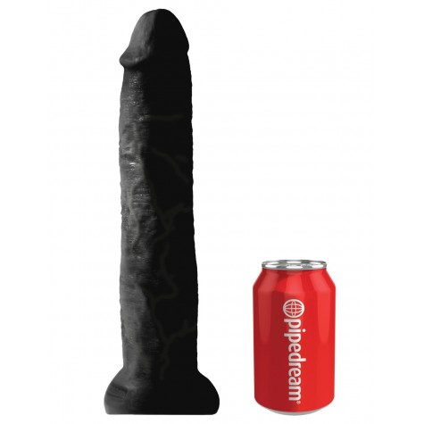 Черный фаллоимитатор-гигант на присоске 13" Cocks - 33 см.